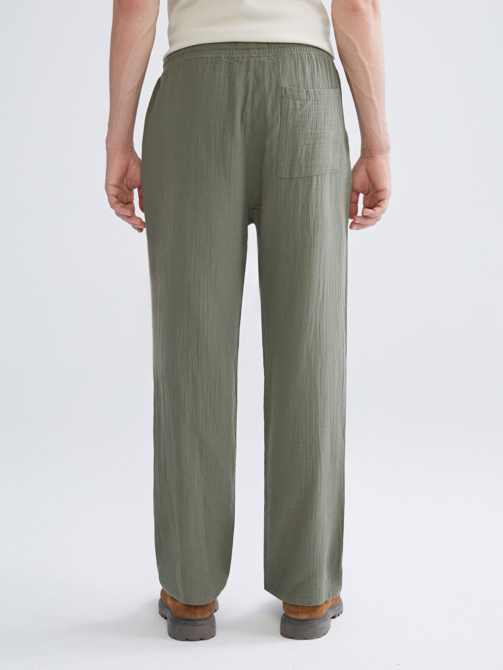 Haki Rahat Kalıp Erkek Pantolon-3