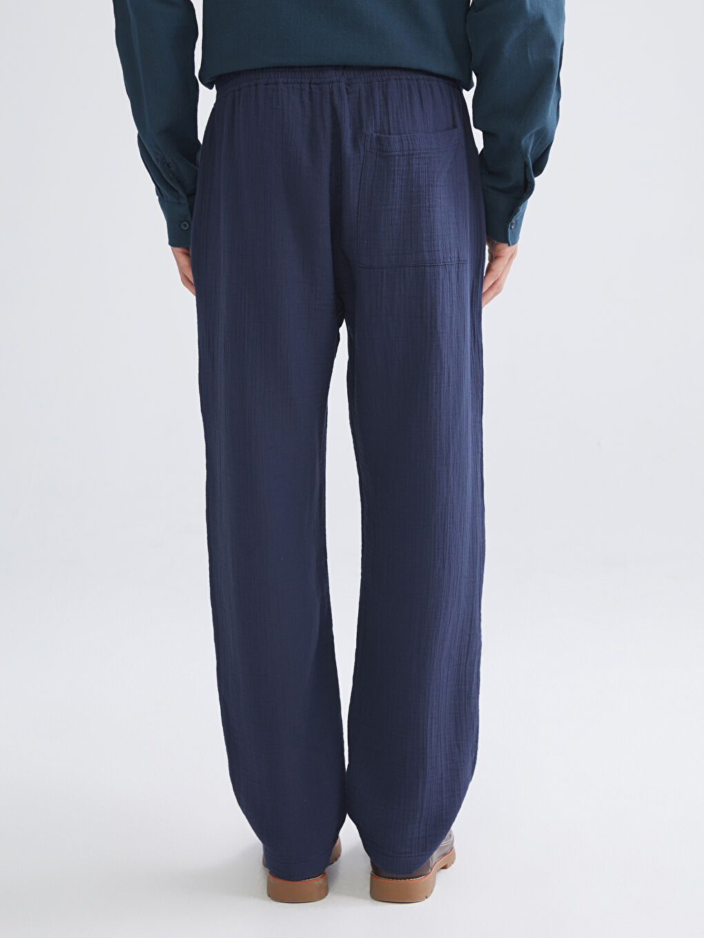 Lacivert Rahat Kalıp Erkek Pantolon-3