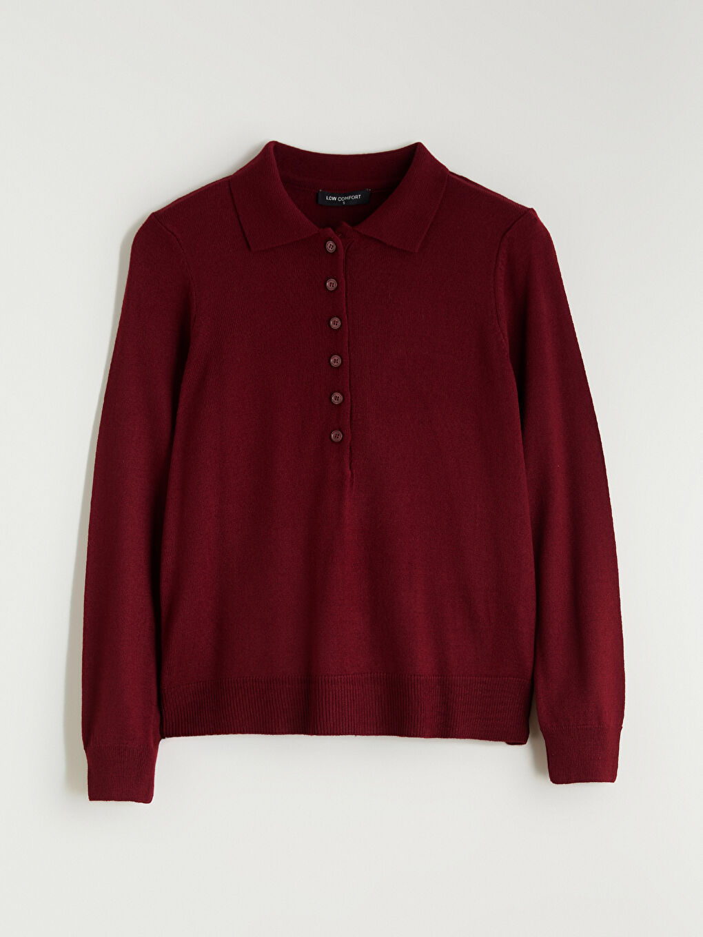 әйелдерге арналған поло жағалы трикотаж жемпір-4