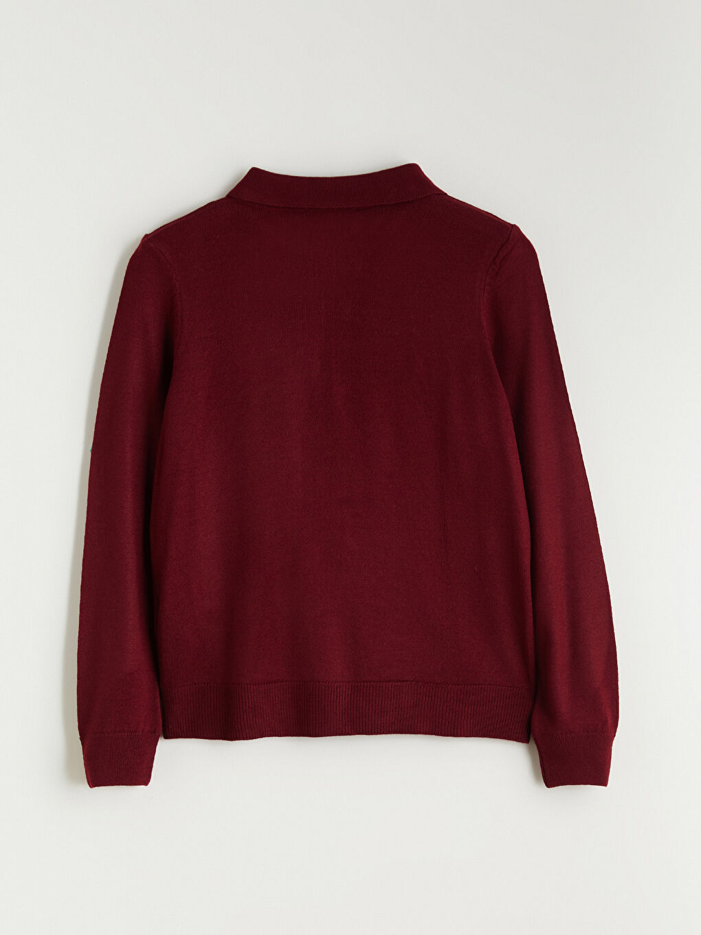 әйелдерге арналған поло жағалы трикотаж жемпір-5