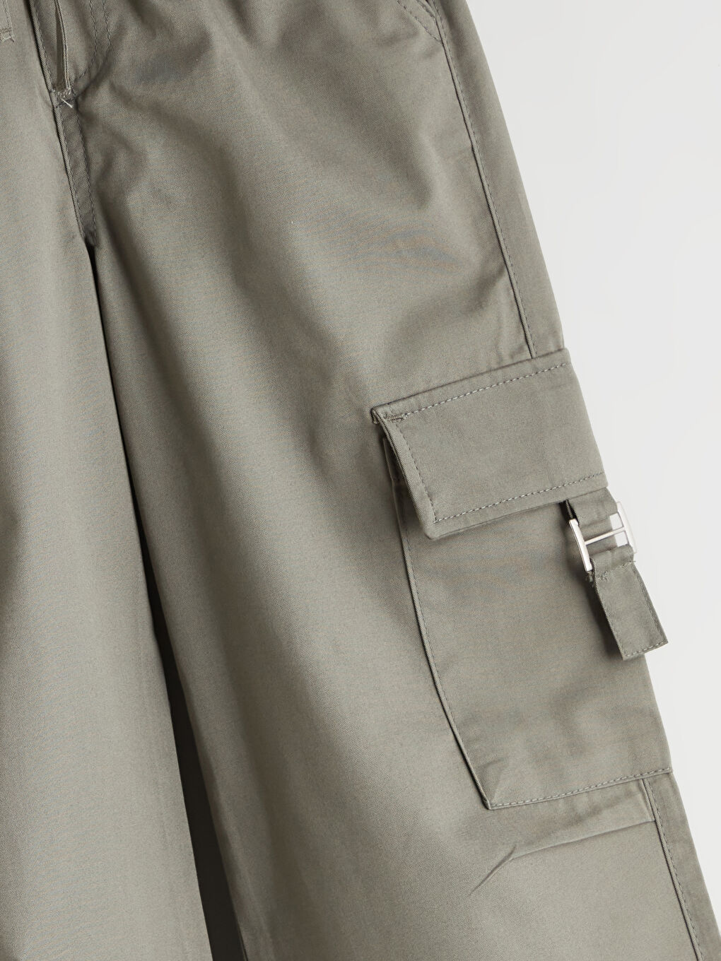 Elasticated Waist Girls' Cargo Trousers-1