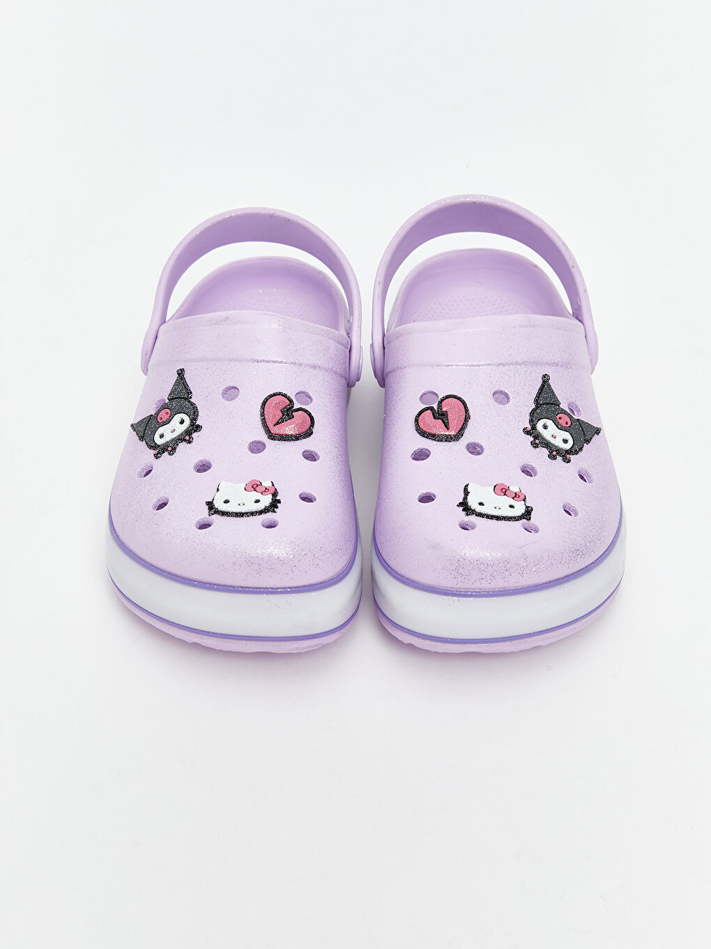 Lila Kuromi Baskılı Kız Bebek Plaj Sandaleti-3