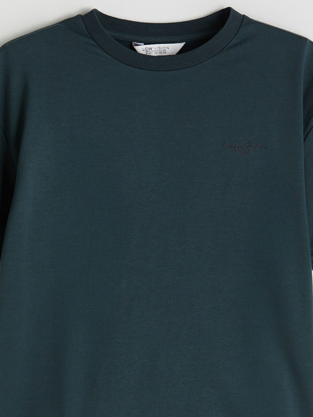 Yeşil Bisiklet Yaka Erkek Çocuk Tişört-1