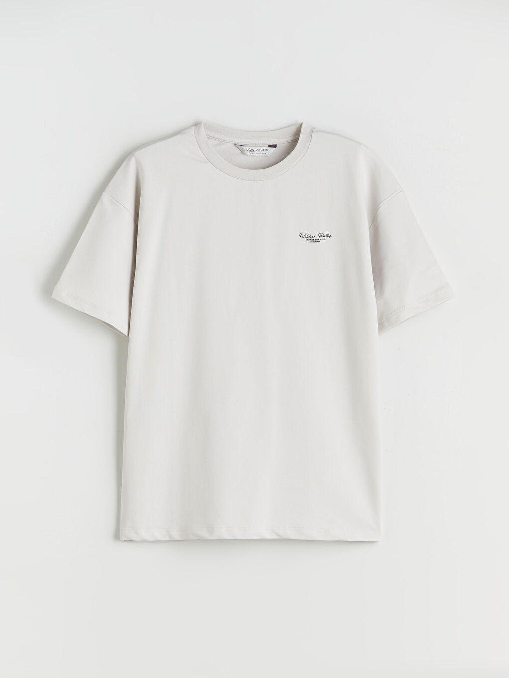 Bej Bisiklet Yaka Erkek Çocuk Tişört