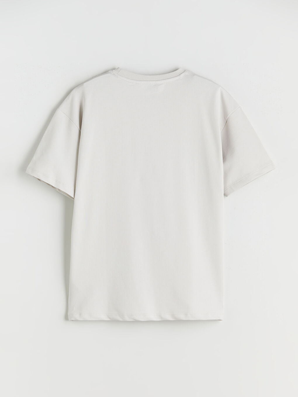 Bej Bisiklet Yaka Erkek Çocuk Tişört-1