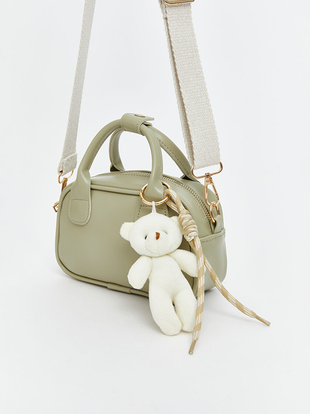 Yeşil Deri Görünümlü Kız Çocuk Omuz Çantası-1