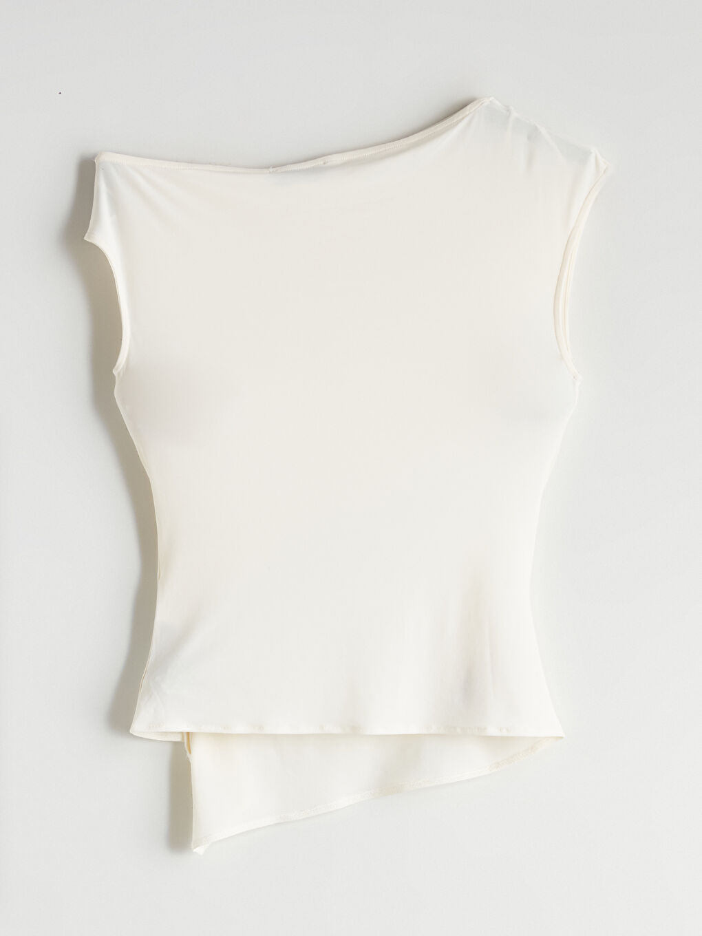 LCW Vision Slash Neck Ruched Blouse -W5KB60Z8-FDJ
