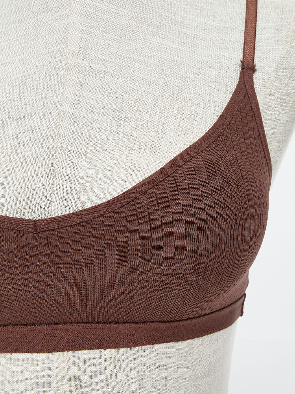 LCW Young Woman BROWN Bustier Top -W5KB71Z8-ZP7