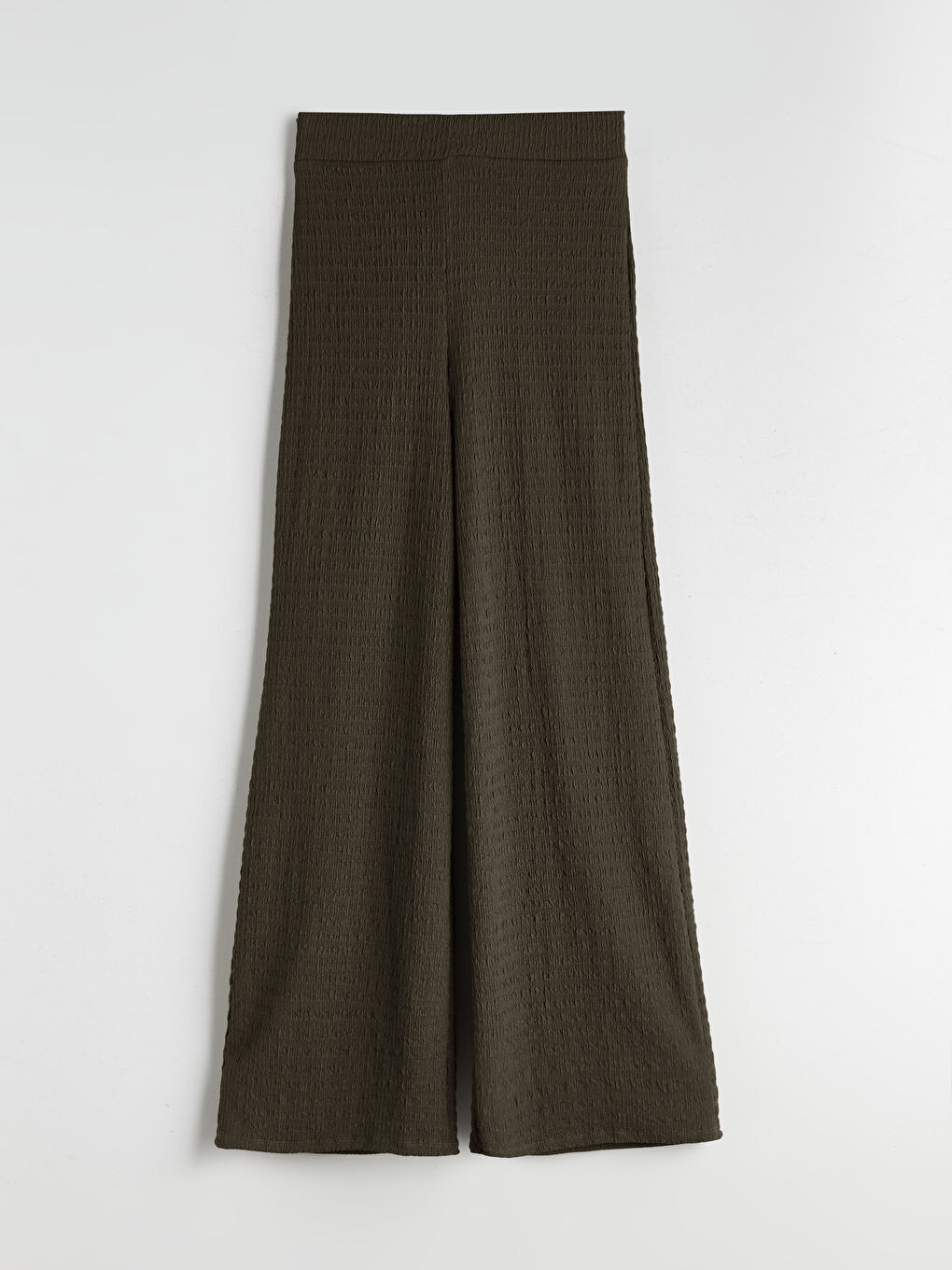 Elasticated Waist Textured Women's Trousers-4