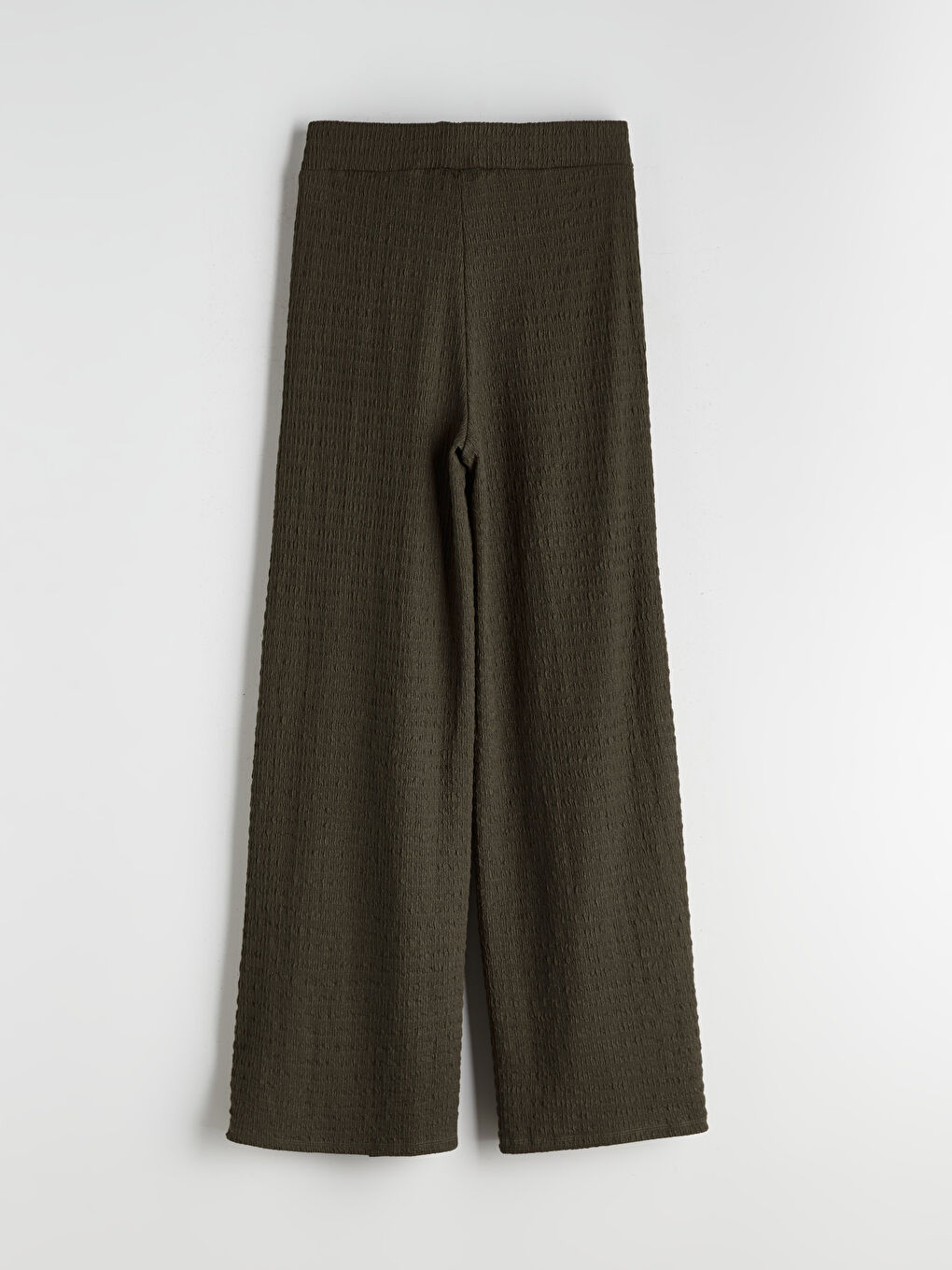 Elasticated Waist Textured Women's Trousers-5