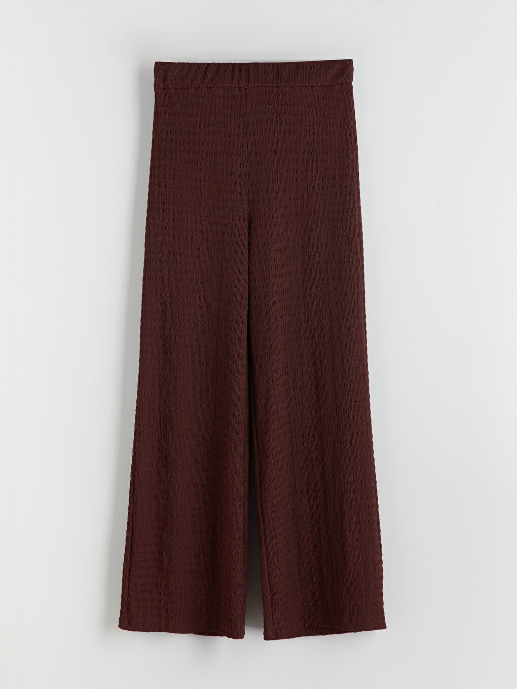 Elasticated Waist Textured Women's Trousers