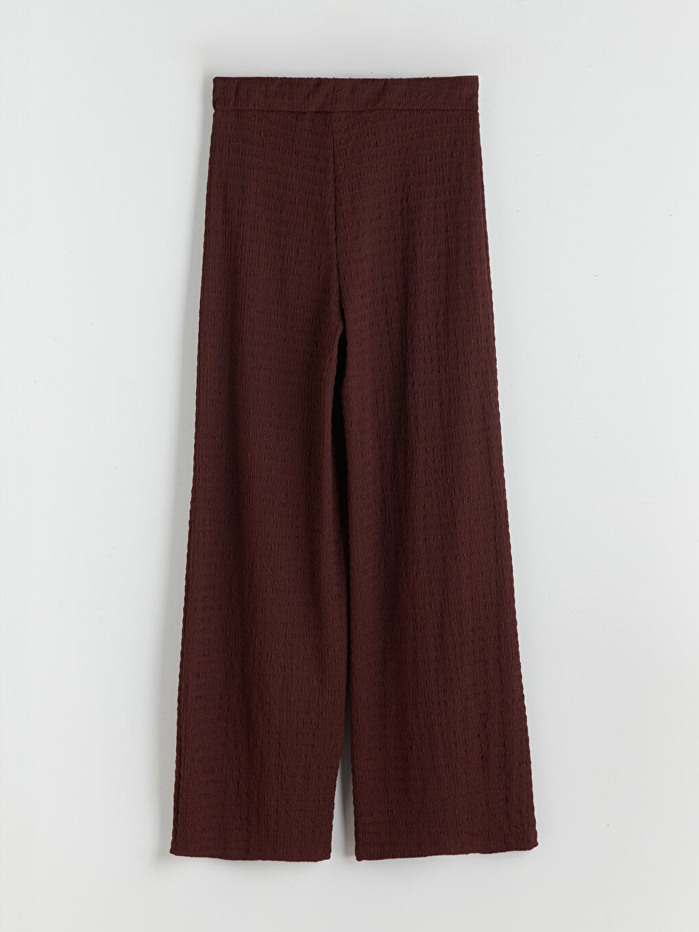 Elasticated Waist Textured Women's Trousers-1