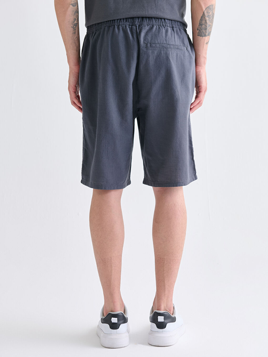 Antrasit Standart Kalıp Erkek Şort-3