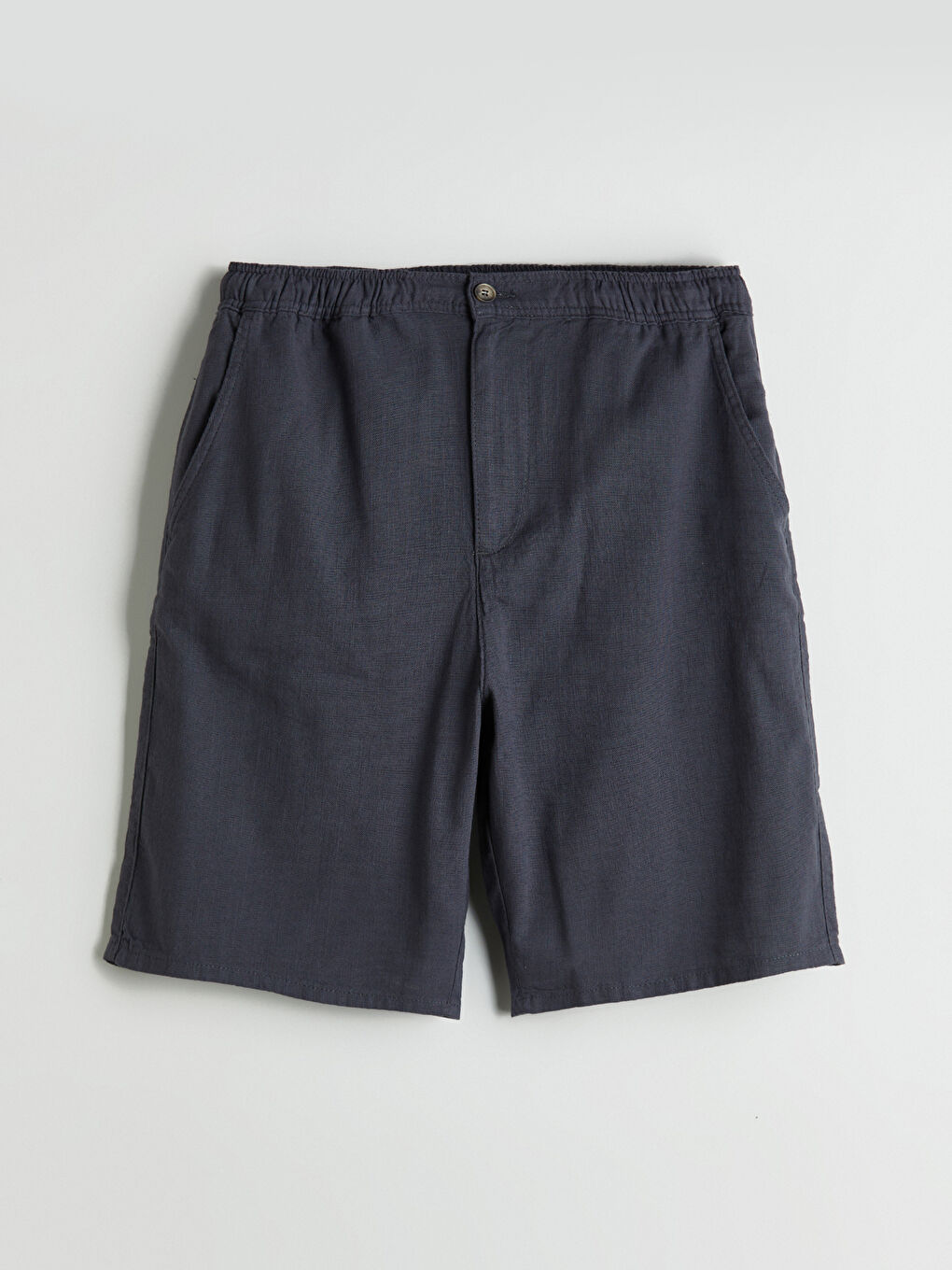 Antrasit Standart Kalıp Erkek Şort-4