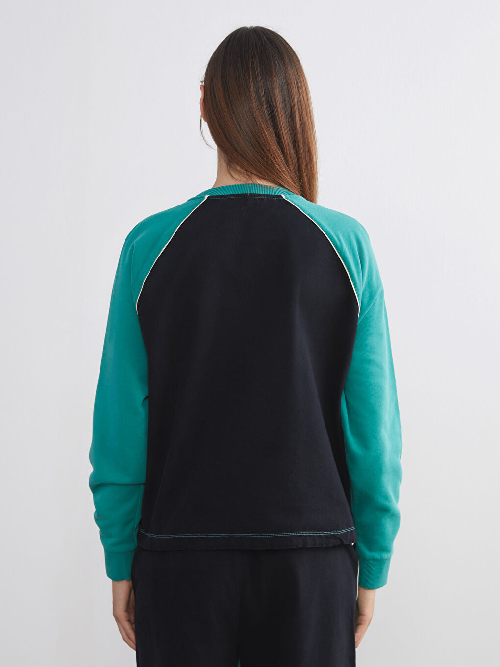 Color Block Oversize Women's Sweatshirt-3