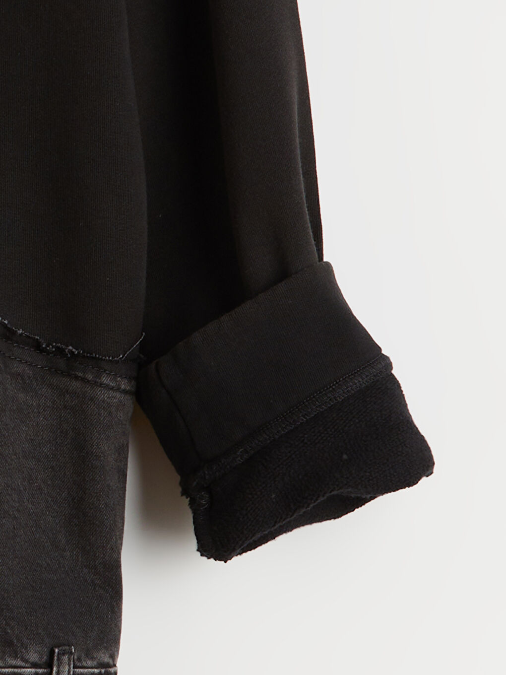 Siyah Bisiklet Yaka Oversize Kadın Sweatshirt-5