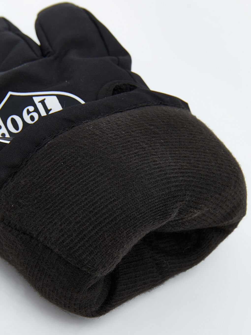 Siyah Beşiktaş Baskılı Kilit Detaylı Erkek Çocuk Kar Eldiveni-1