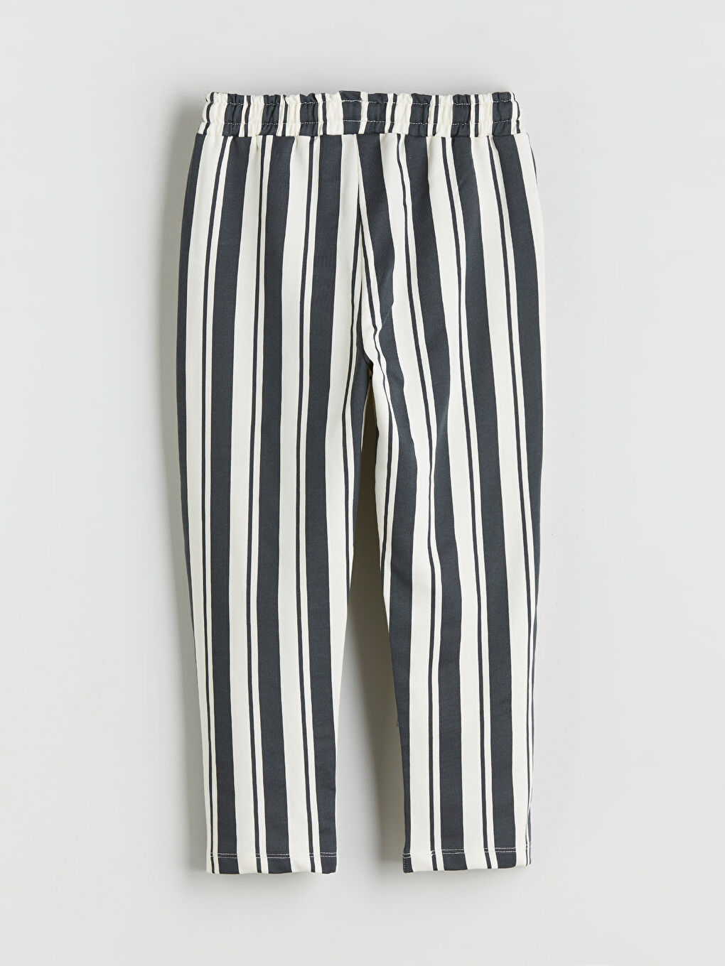 Antrasit Beli Lastikli Çizgili Erkek Çocuk Pantolon-1