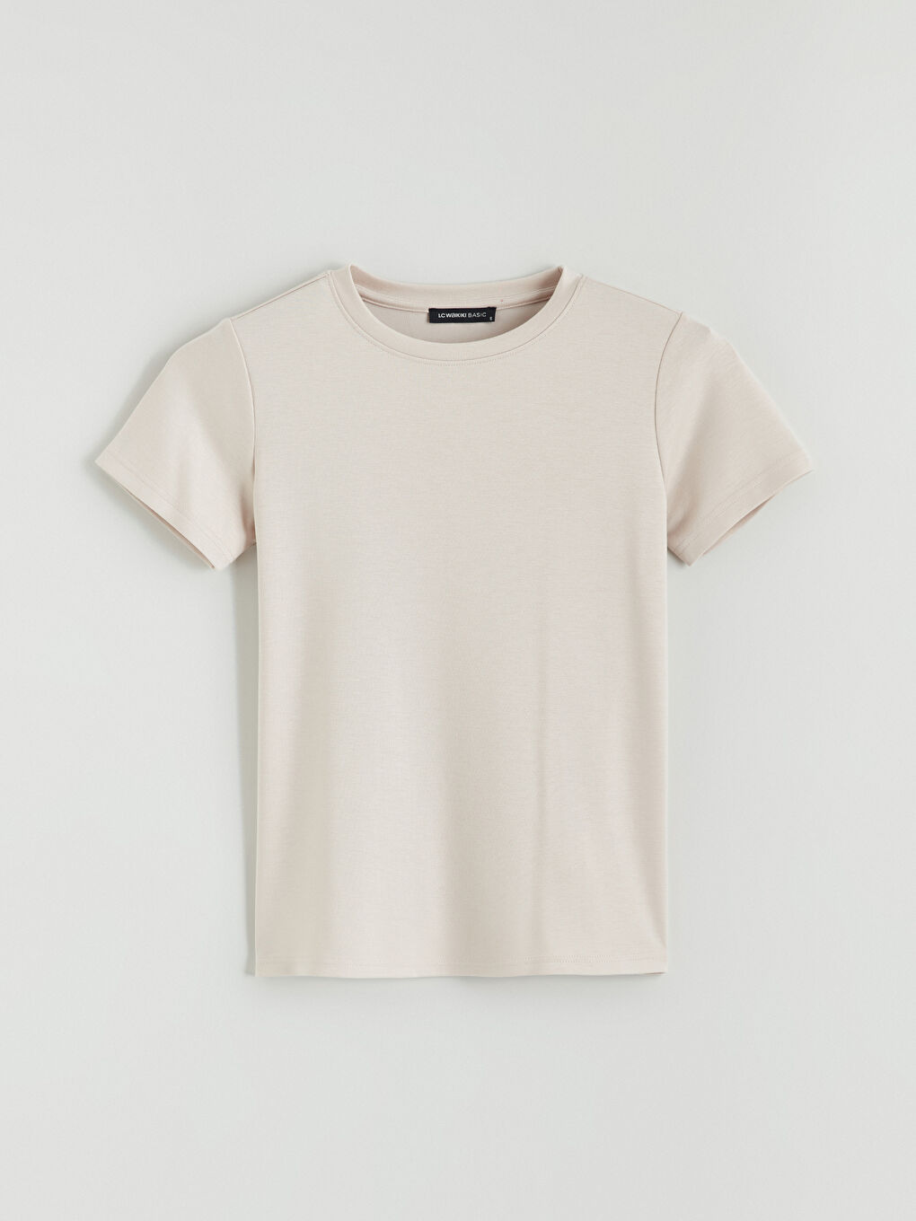 Әйелдерге арналған дөңгелек жағалы футболка-4