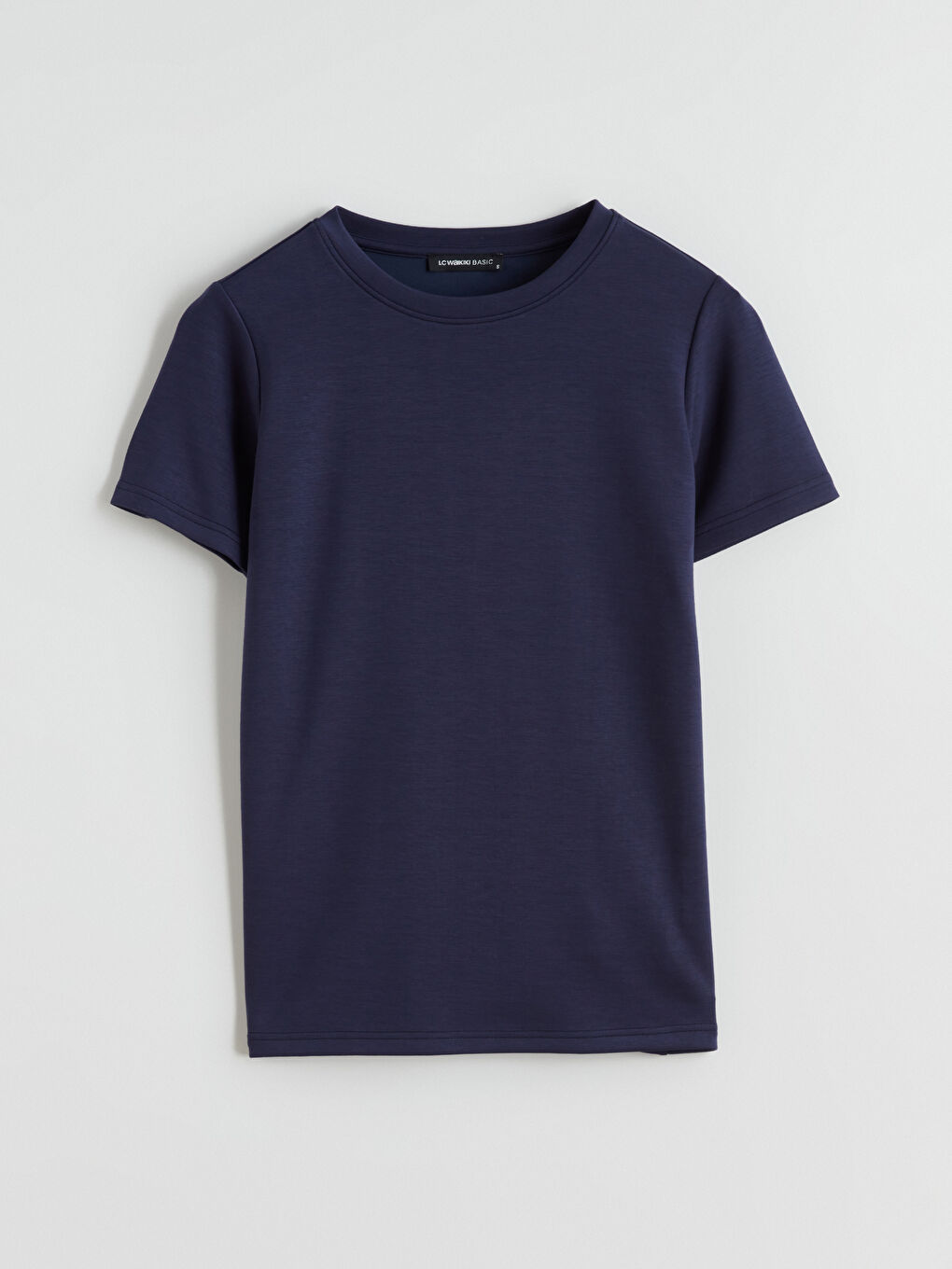 Әйелдерге арналған дөңгелек жағалы футболка-4