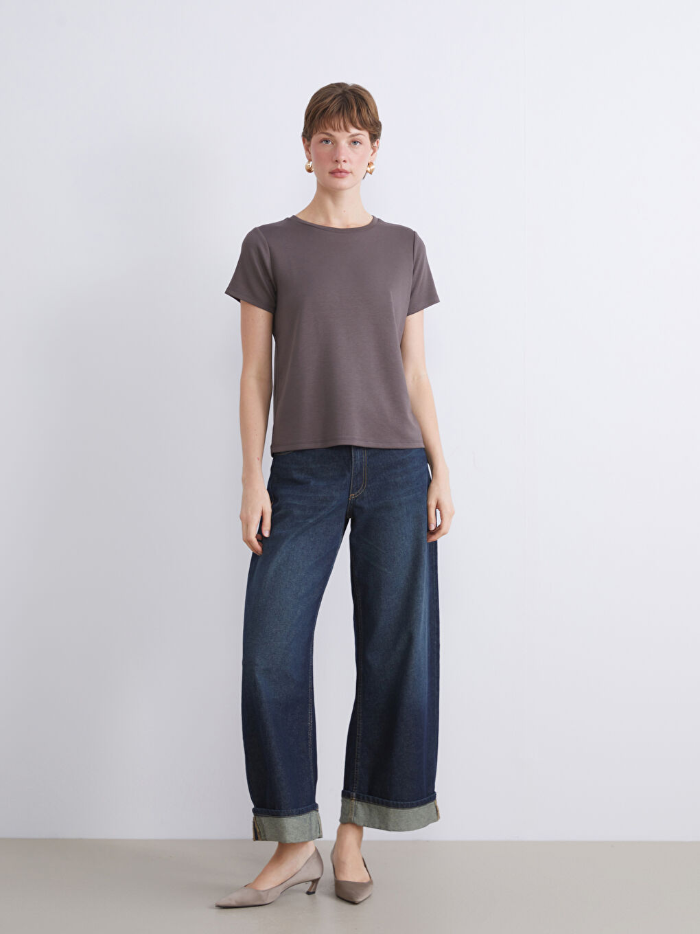 LCWAIKIKI Basic Crew Neck Women's T-Shirt -W5KC32Z8-JR3