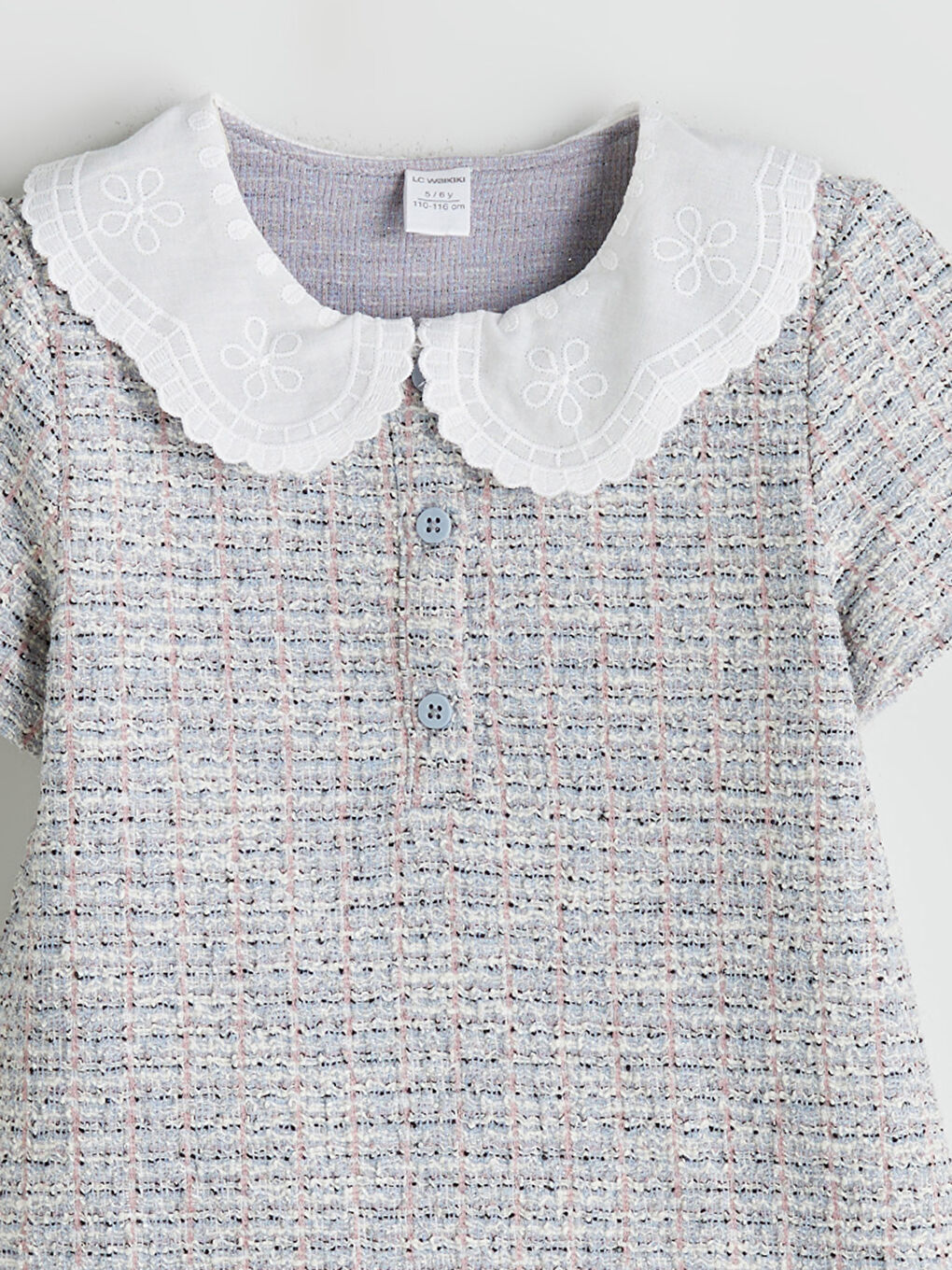 Peter Pan Collar Girls' Dress-4