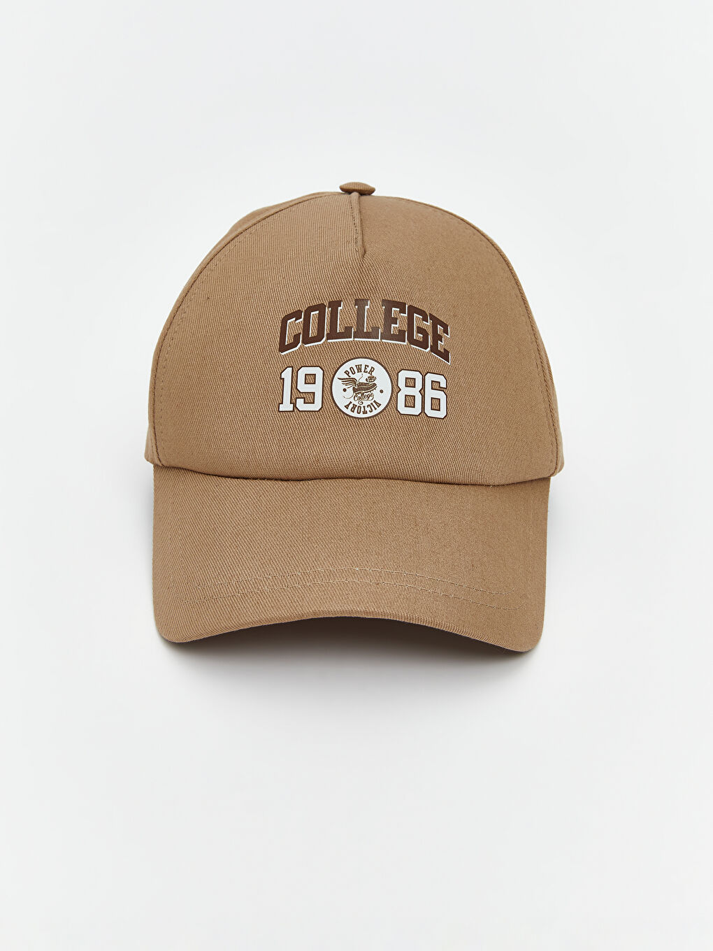 Kahverengi Yazı Nakışlı Erkek Kep Şapka