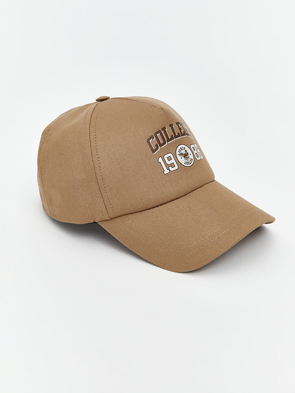 Kahverengi Yazı Nakışlı Erkek Kep Şapka-1