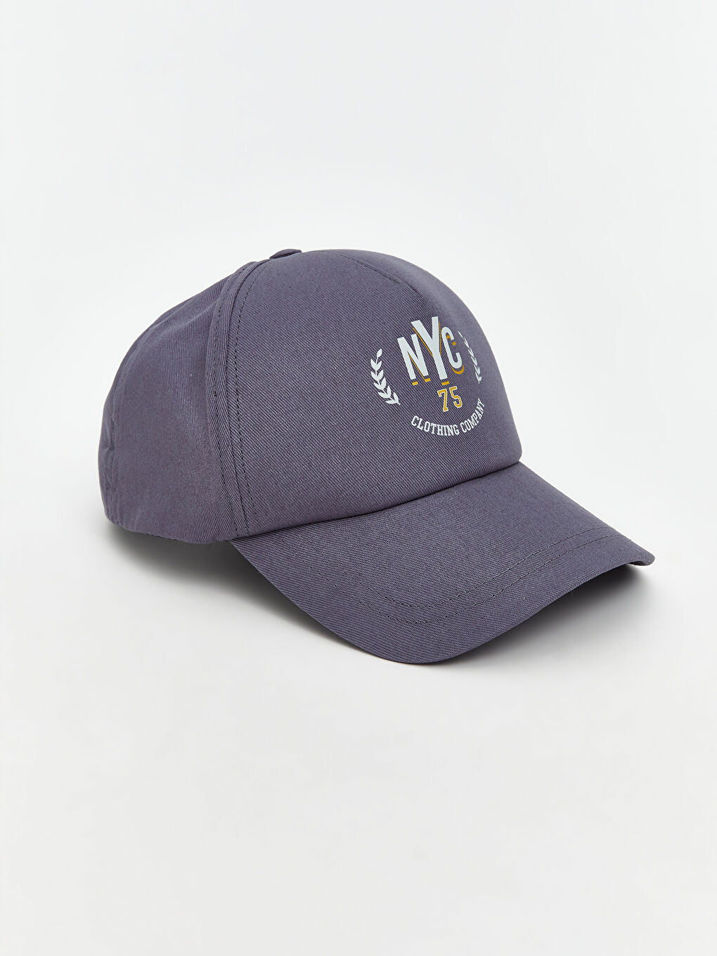 Antrasit NYC Nakışlı Erkek Kep Şapka-1
