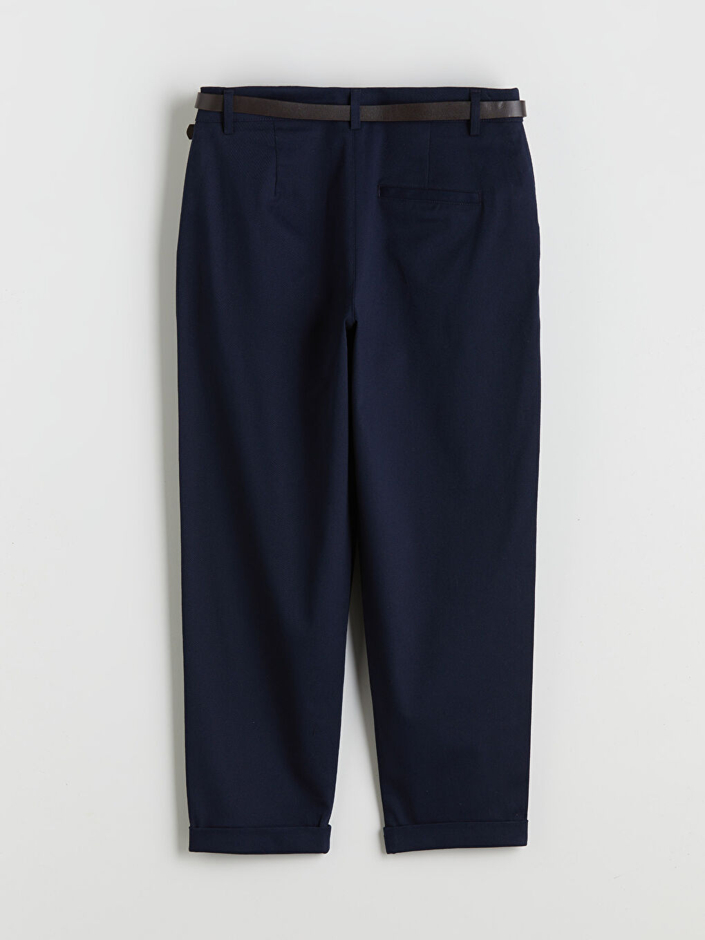 LCW Vision Belted High Waisted Carrot Fit Women's Trousers -W5KC60Z8-ZKF