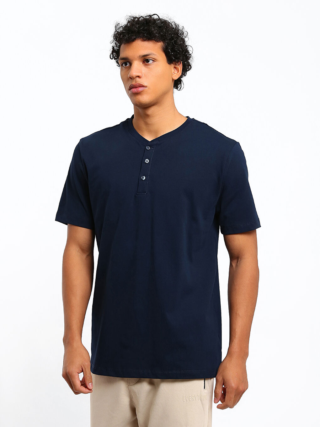 Haut de pyjama à manches courtes col rond pour hommes-3