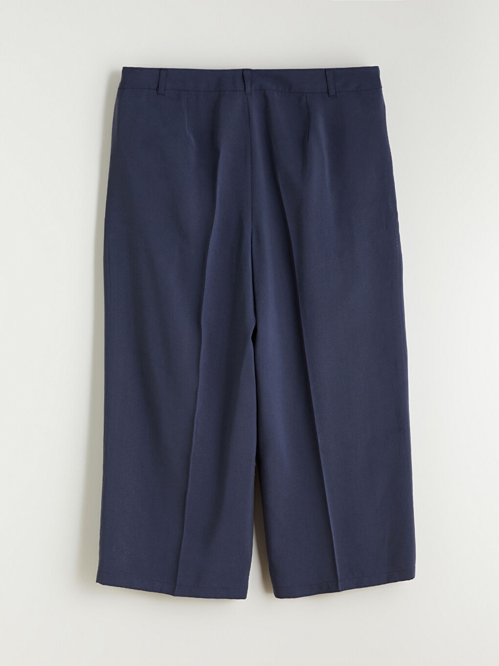 Lacivert Modal Karışımlı Geniş Paça Kadın Pantolon-8