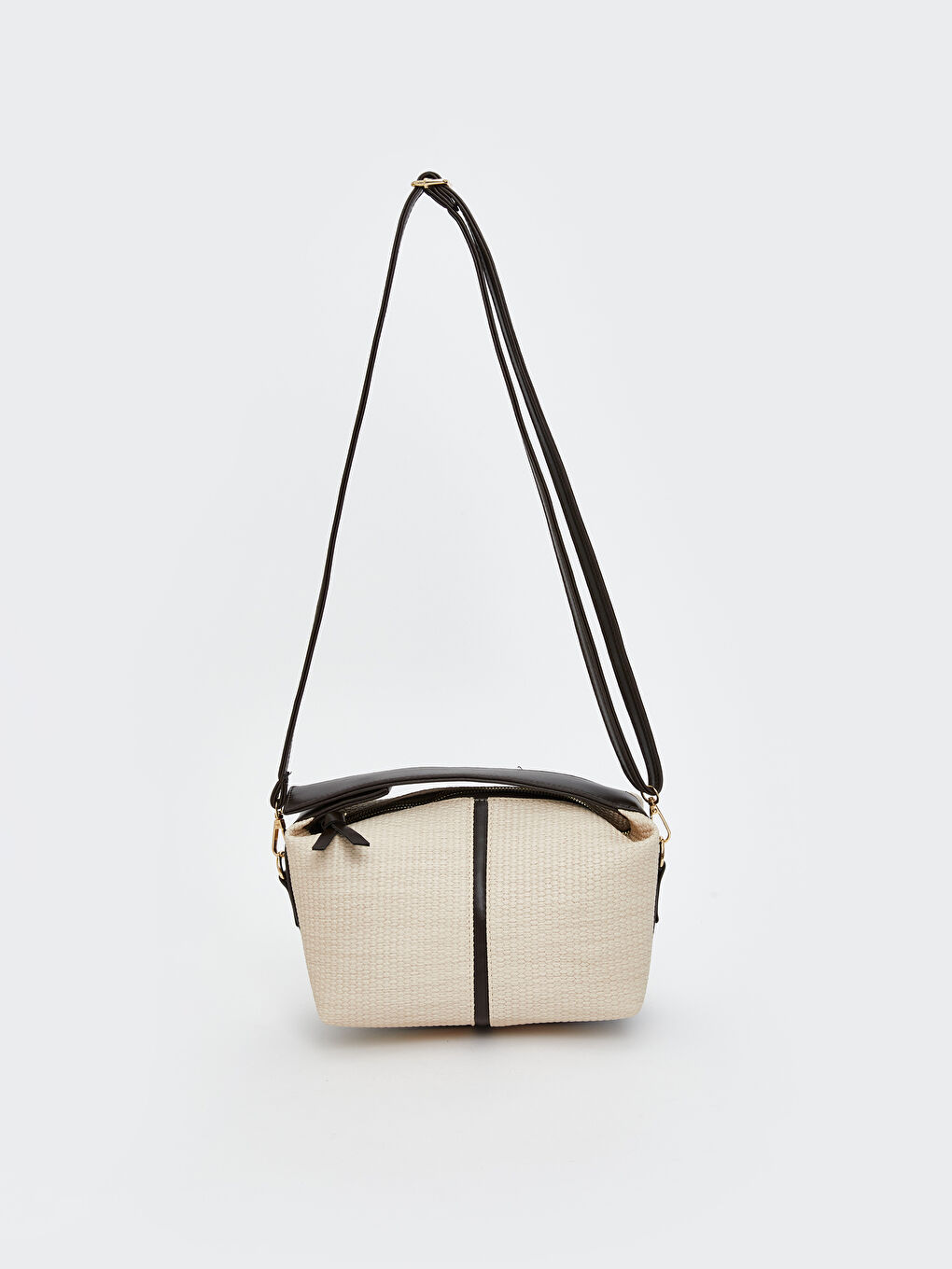 Bej Deri Görünümlü Kadın Omuz Çantası