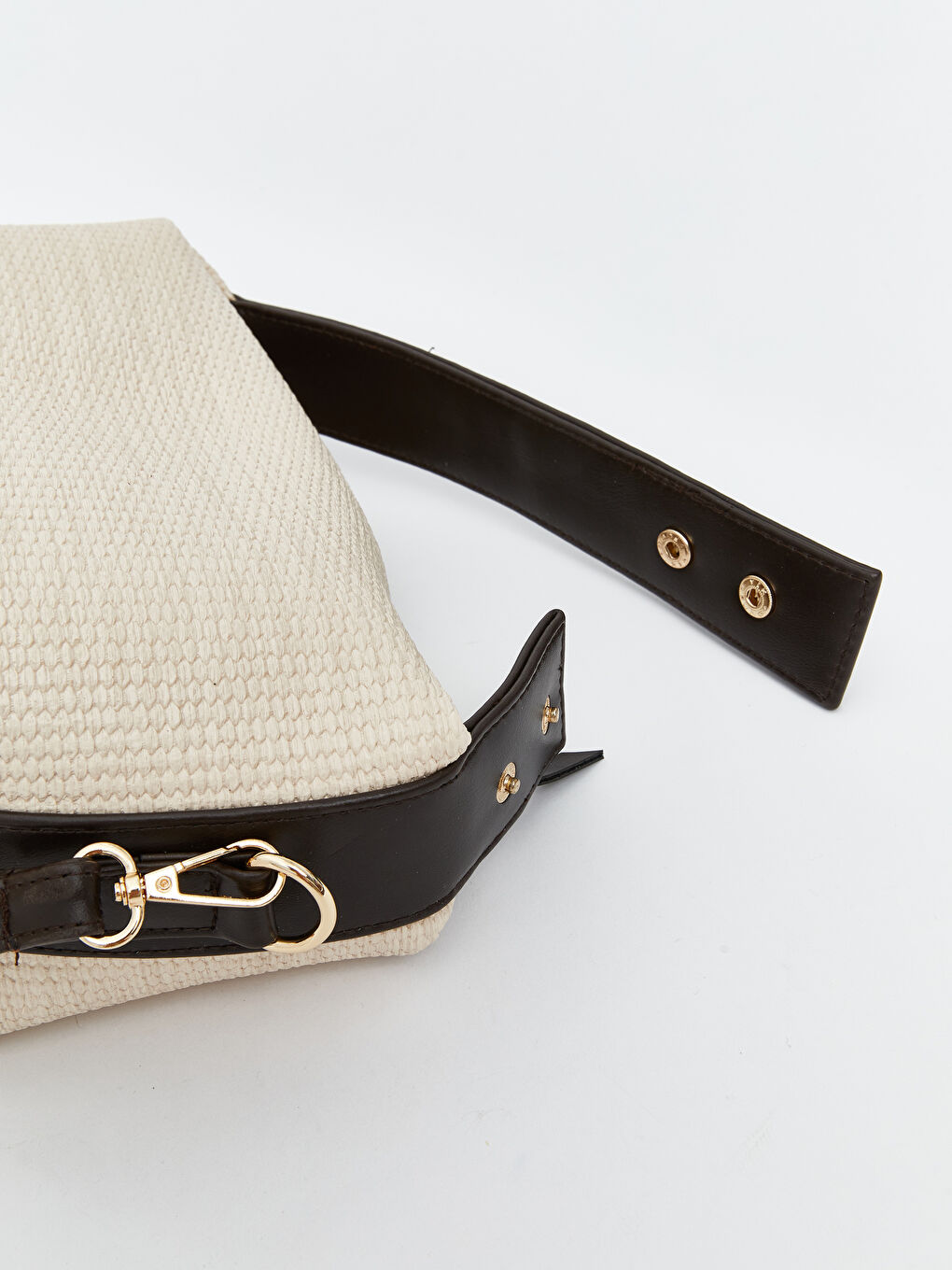 Bej Deri Görünümlü Kadın Omuz Çantası-2