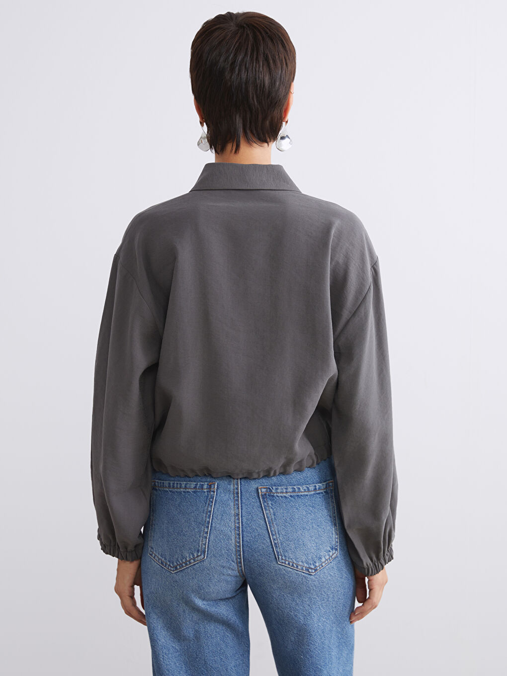 Modal Blend Oversize Women's Shirt-3