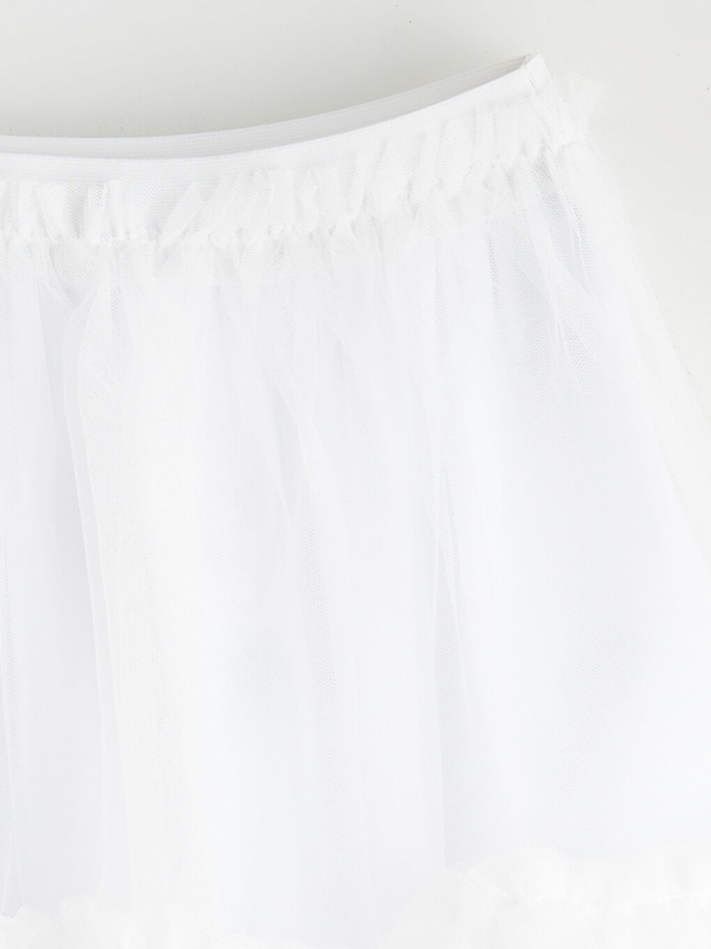 Beyaz Beli Lastikli Kız Çocuk Tütü Etek-1