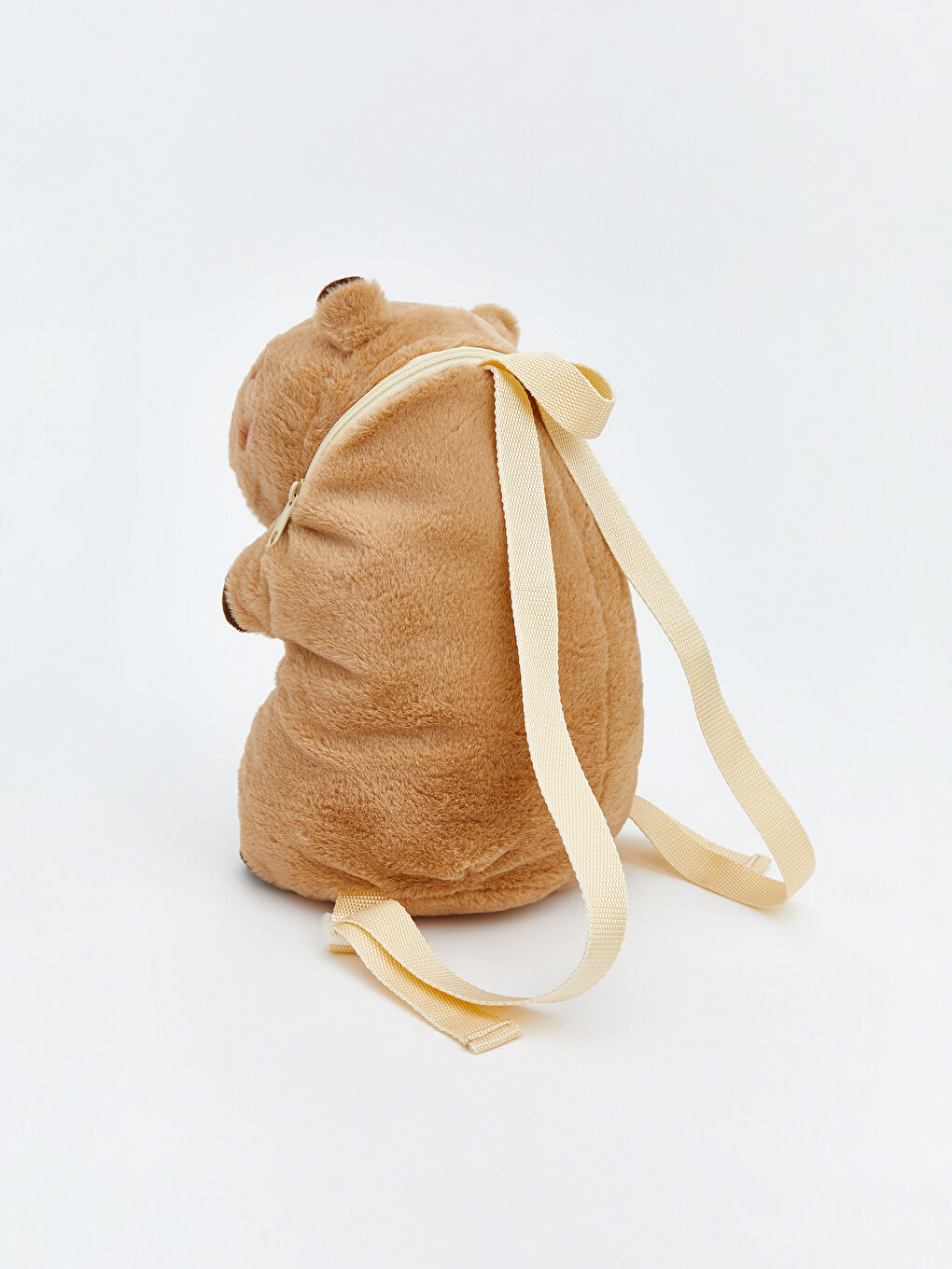 Kahverengi Hayvan Figürlü Pelüş Kız Çocuk Sırt Çantası-1
