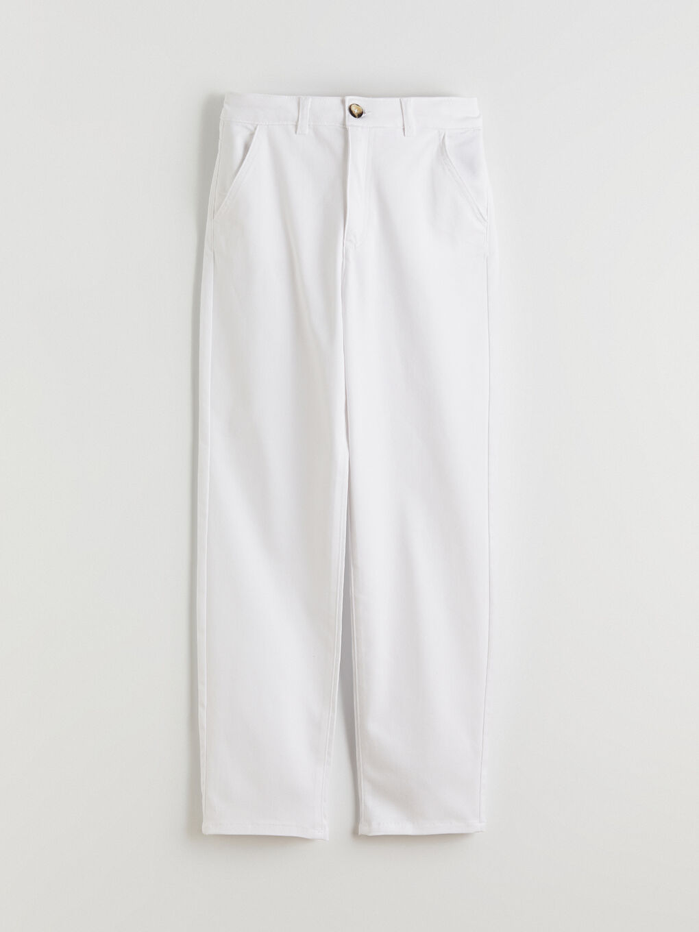 Beyaz Regular Fit Kız Çocuk Pantolon-1