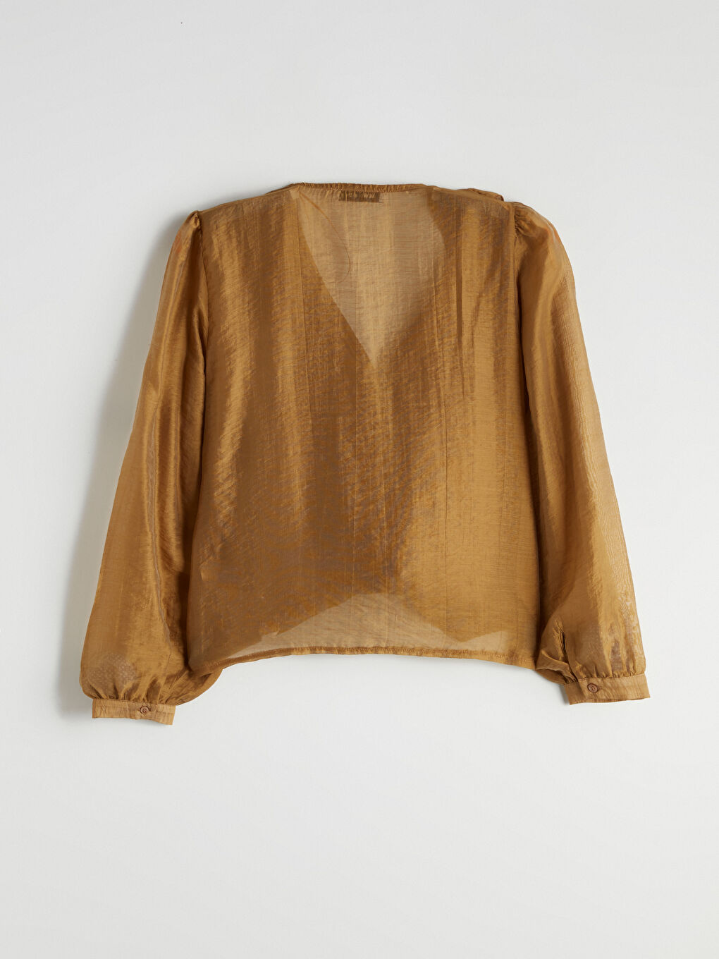 V Neck Frilled Chiffon Blouse-5