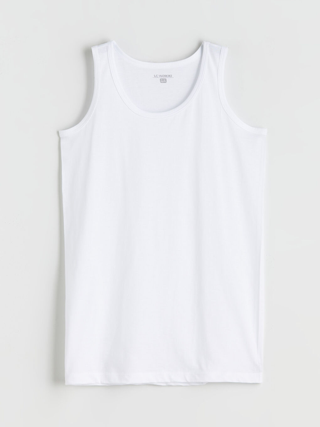 Beyaz Bisiklet Yaka Erkek Çocuk Atlet