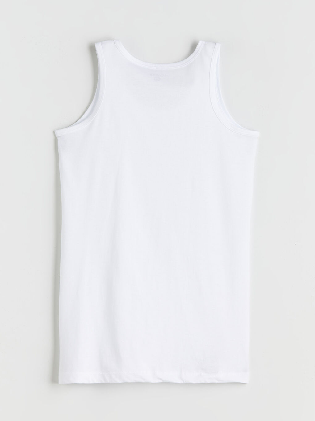 Beyaz Bisiklet Yaka Erkek Çocuk Atlet-1