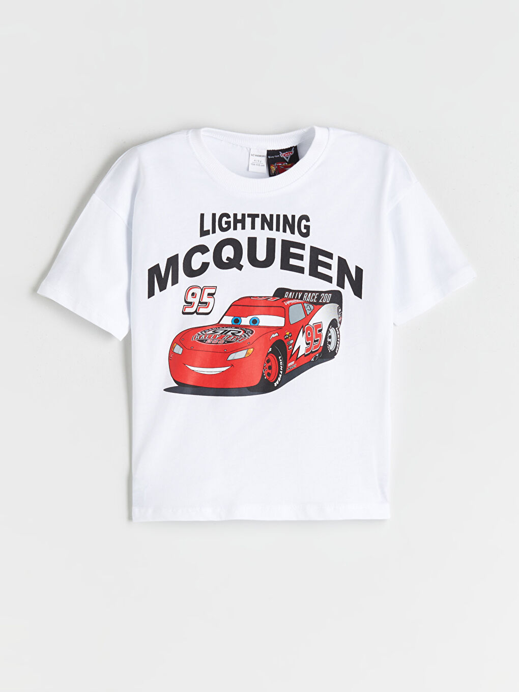 Beyaz Cars Lisanslı Erkek Çocuk Tişört