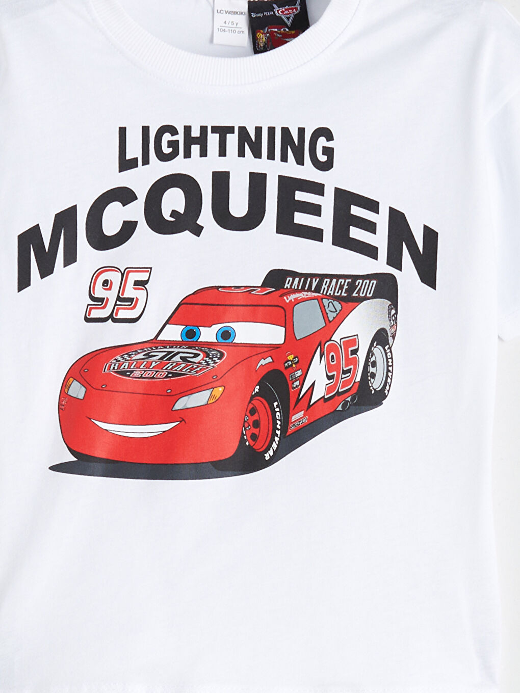 Beyaz Cars Lisanslı Erkek Çocuk Tişört-2