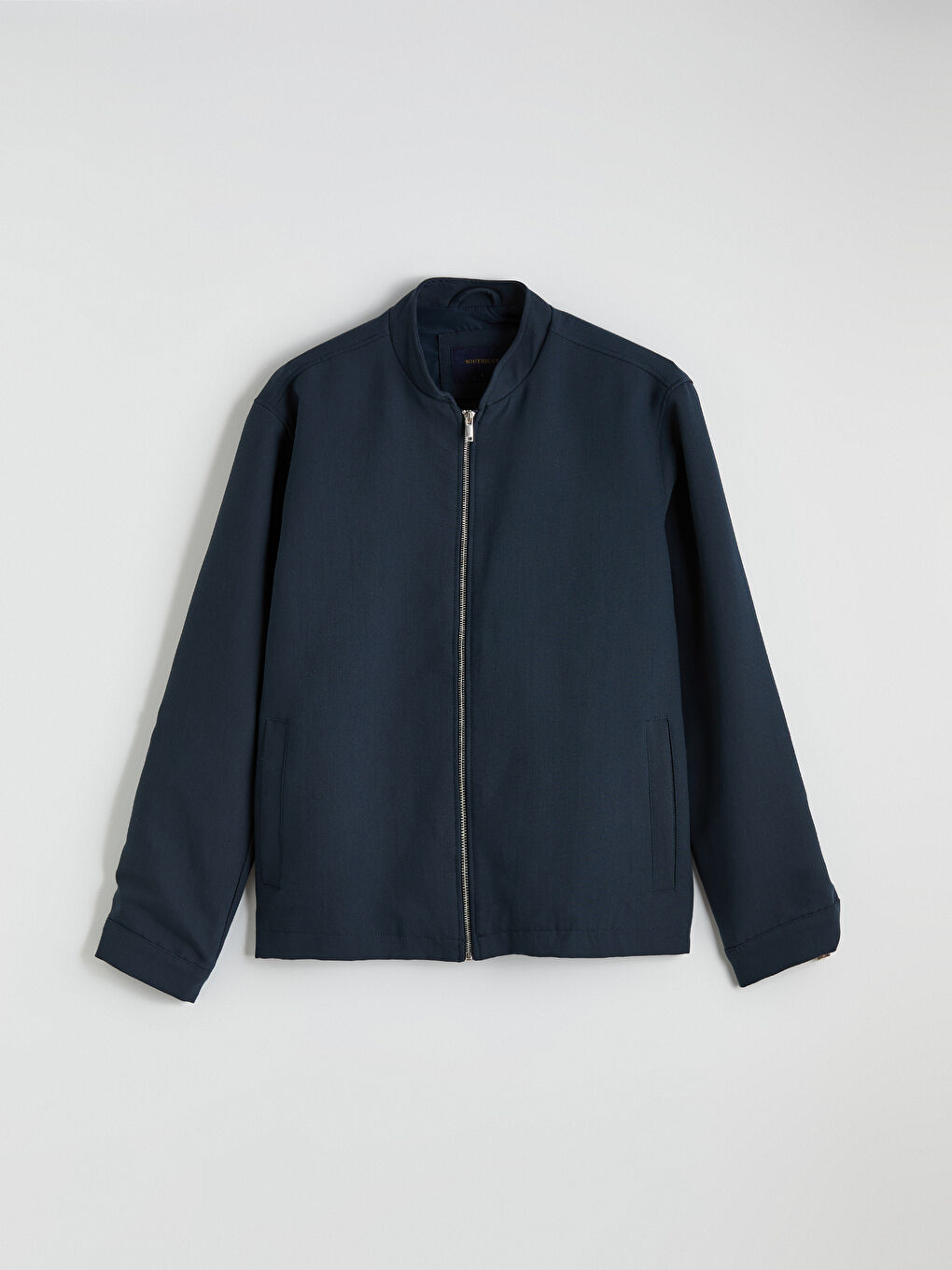 Petrol Standart Kalıp Kolej Yaka Erkek Mont-13