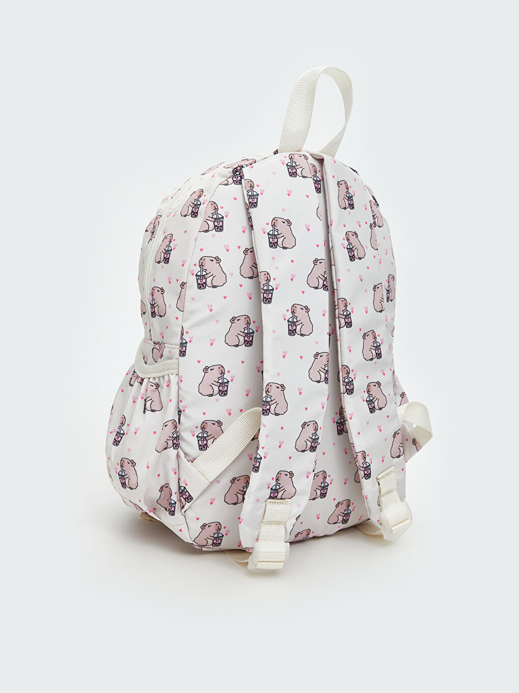 Ekru Baskılı Kız Çocuk Sırt Çantası-2