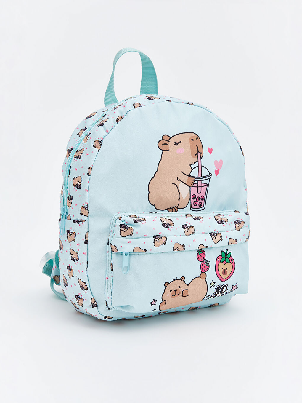 Mavi Hayvan Figürlü Kız Çocuk Sırt Çantası-1