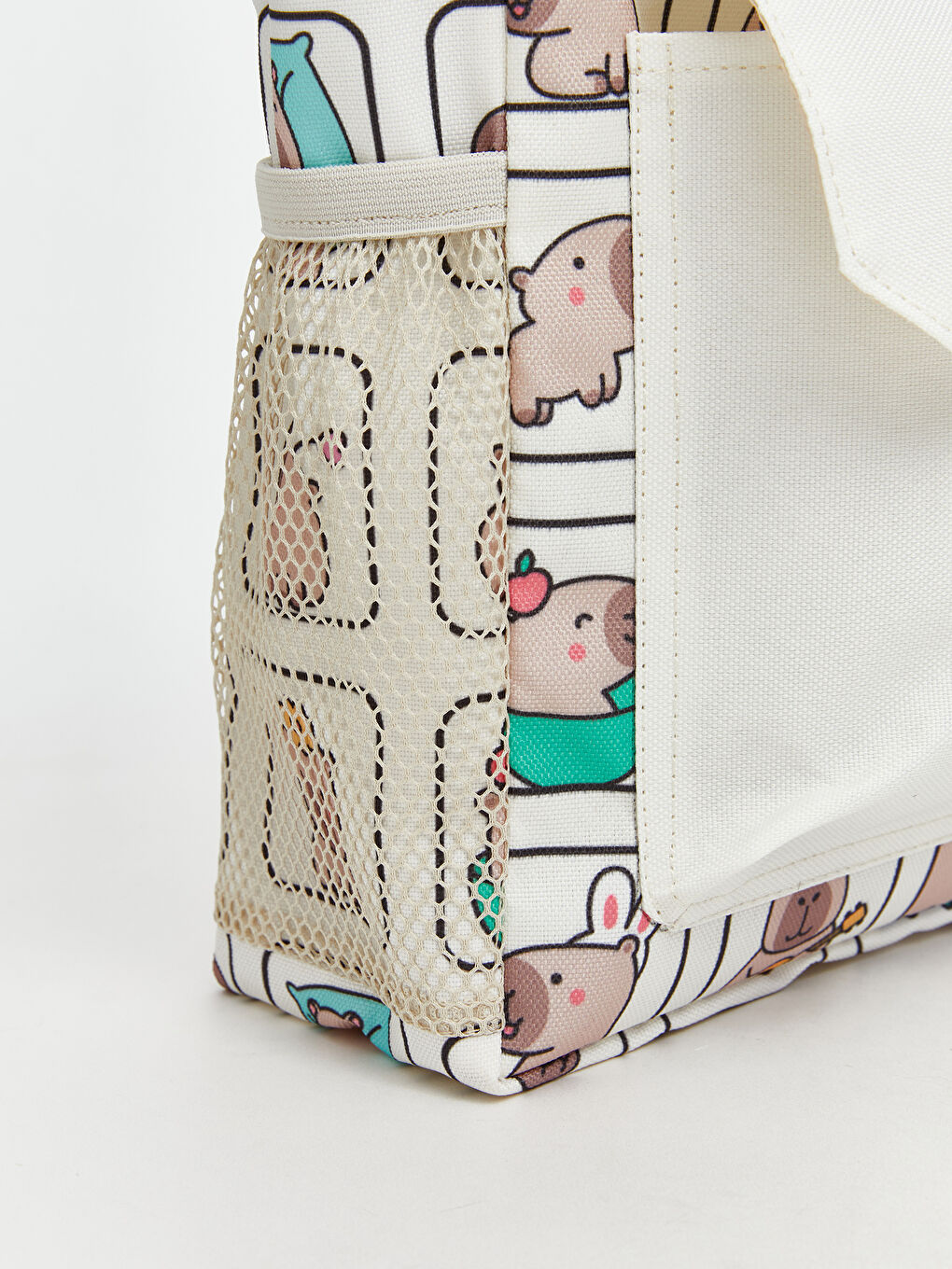 Ekru Baskılı Alışveriş Çantası-2