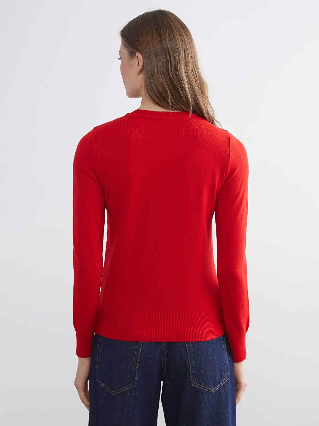 Crew Neck Women's Knitwear Sweater-3