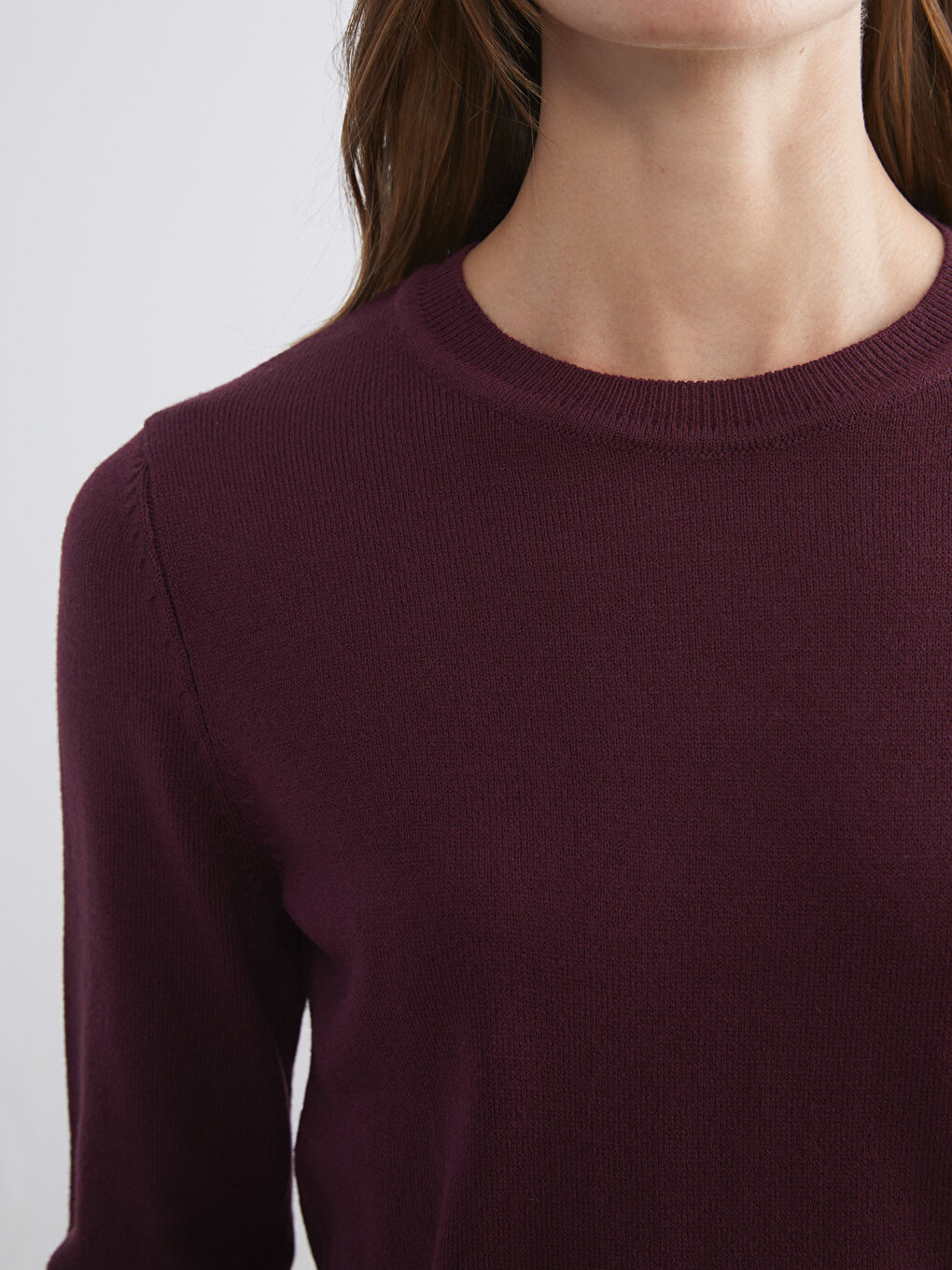 Crew Neck Women's Knitwear Sweater-2