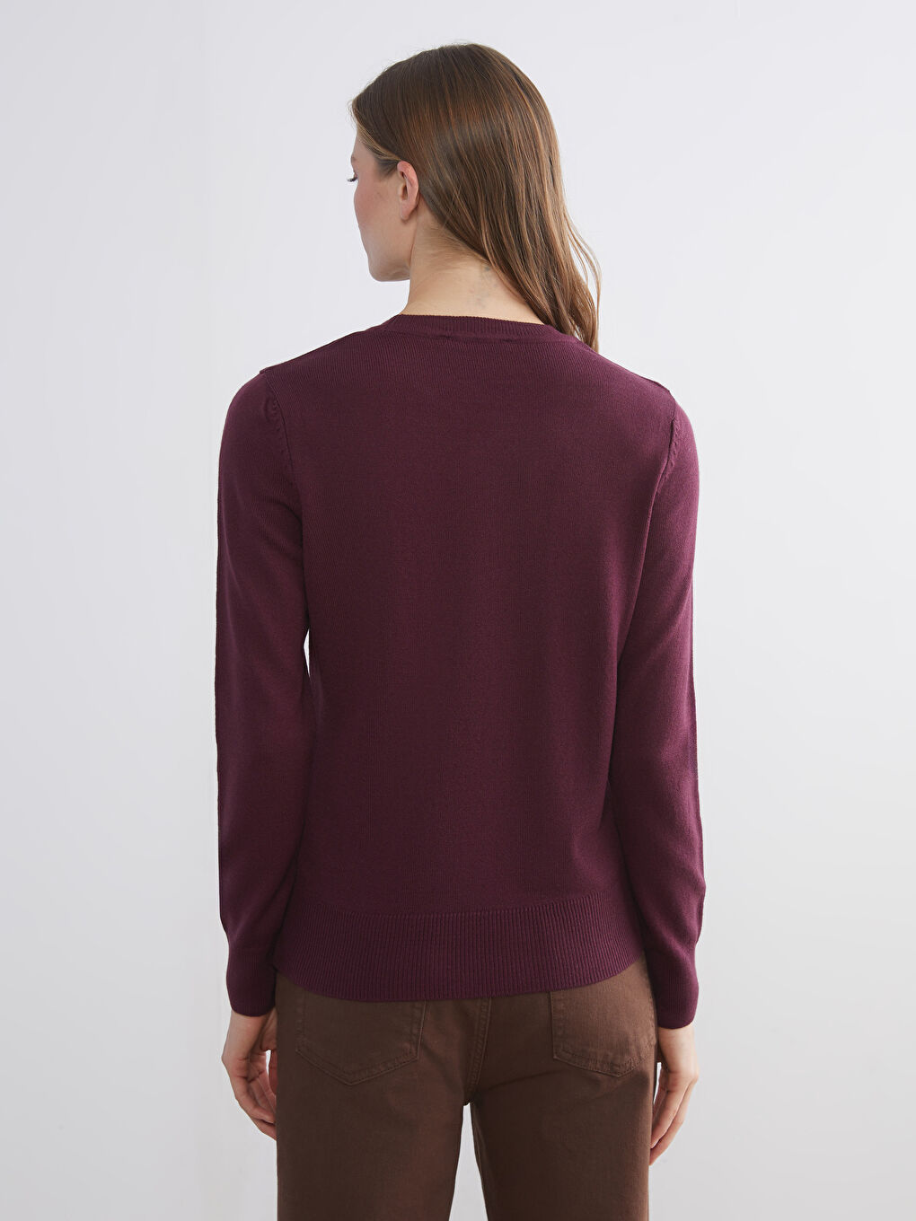 Crew Neck Women's Knitwear Sweater-3